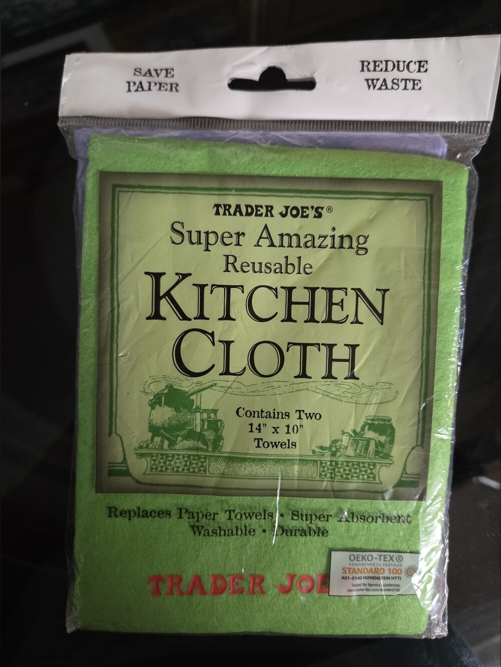 Trader Joe's Super Amazing Reusable Kitchen Cloths 14x10 Sealed Package Of 2